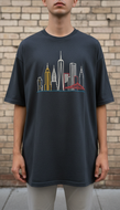 Oversized tee with NYC street print