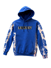 Load image into Gallery viewer, Luxury Bleached Blue Butterfly Hoodie size 2XL