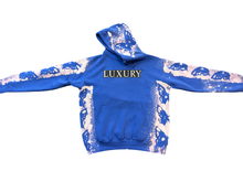 Load image into Gallery viewer, Luxury Bleached Blue Butterfly Hoodie size 2XL