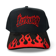 Luxury Red Flamed Brim SnapBack