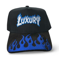Luxury Blue Flamed Brim SnapBack
