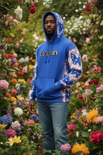 Load image into Gallery viewer, Luxury Bleached Blue Butterfly Hoodie size 2XL